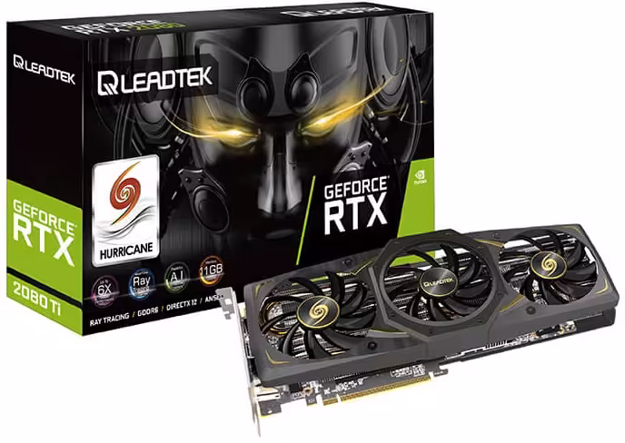 کارت گرافیک لیدتک مدل WinFast RTX 2080 Ti Hurricane  با حافظه 11 گیگابایت