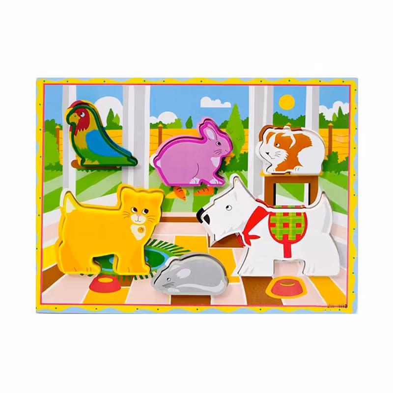 پازل چوبی حیوانات اهلی  مدل 4106