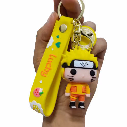 جاکلیدی طرح ناروتو سایز بزرگ با گیره طلایی