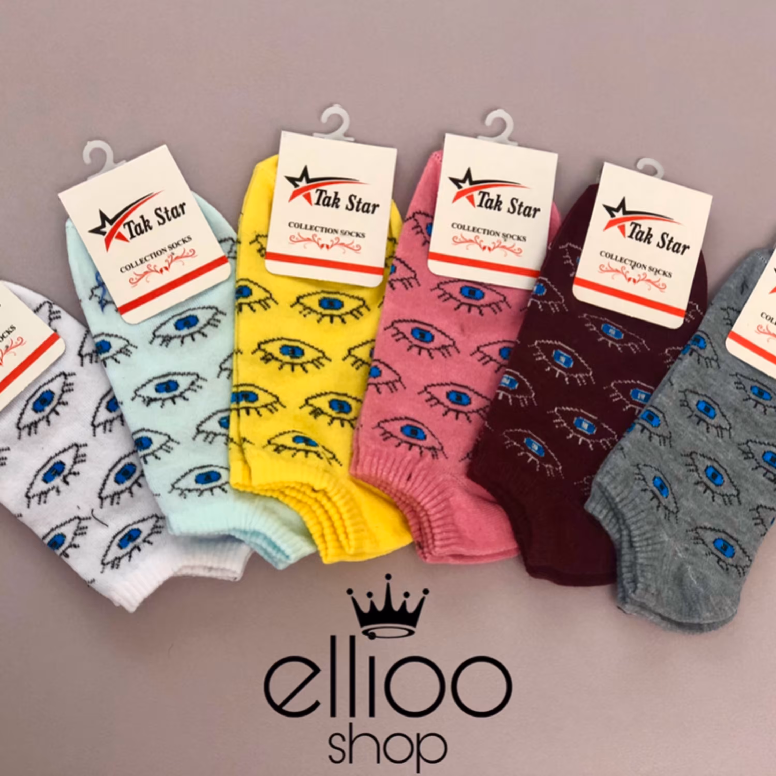 جوراب مچی طرح چشم نظر فری سایز 