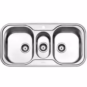 سینک سه لگنه فانتزی توکار استیل البرز  مدل 520