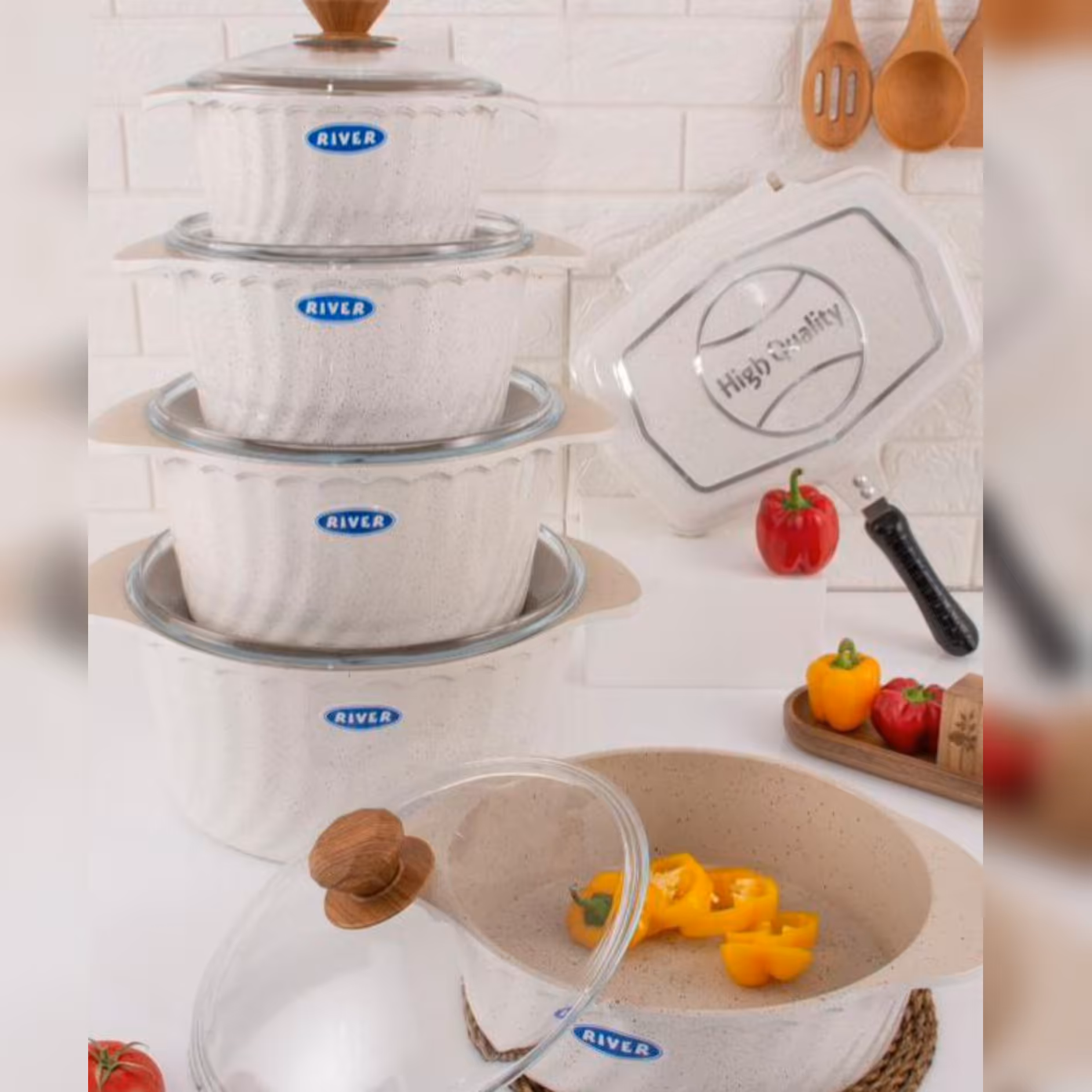 سرویس قابلمه چدن گرانیتی ریور