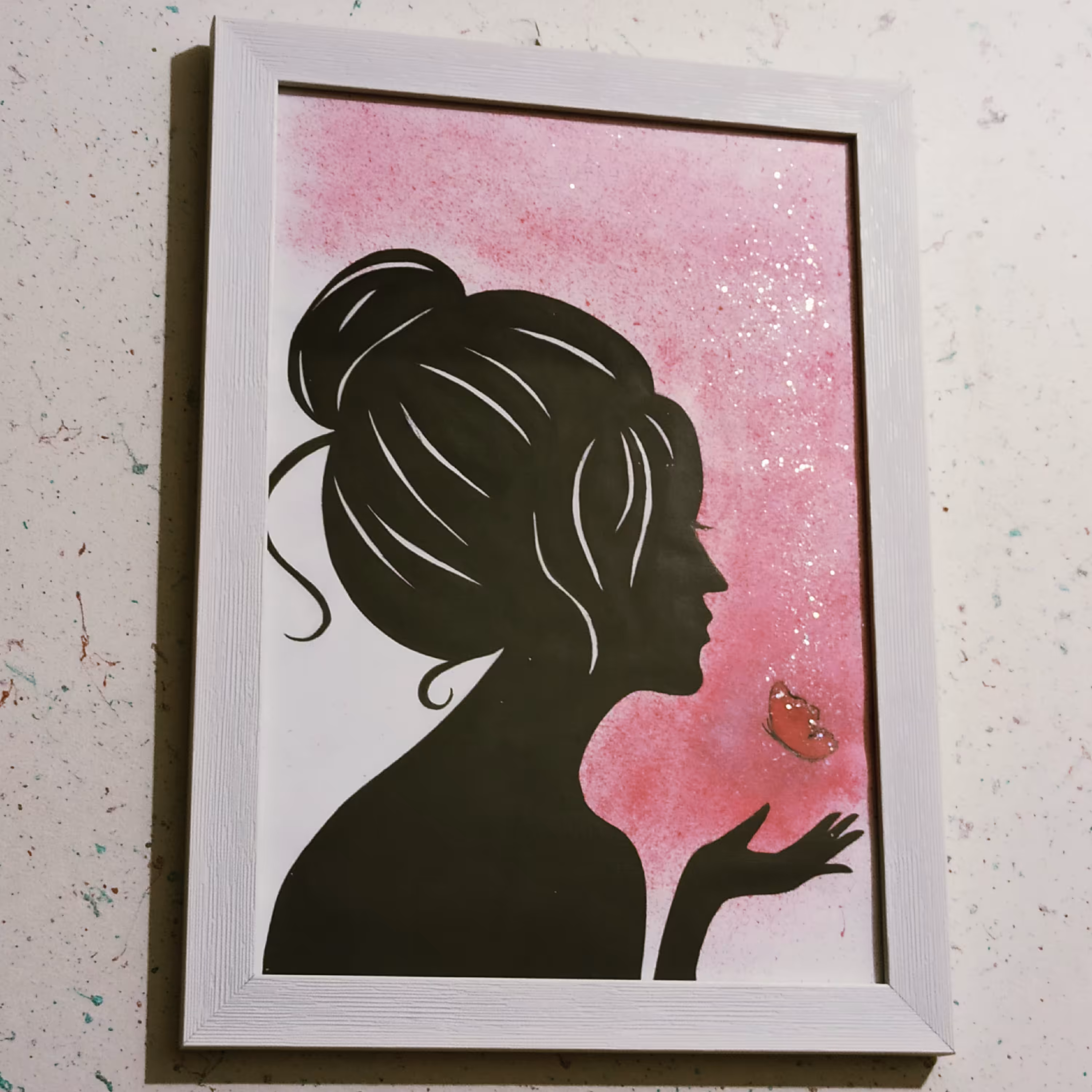 تابلو دختر و پروانه😊🦋