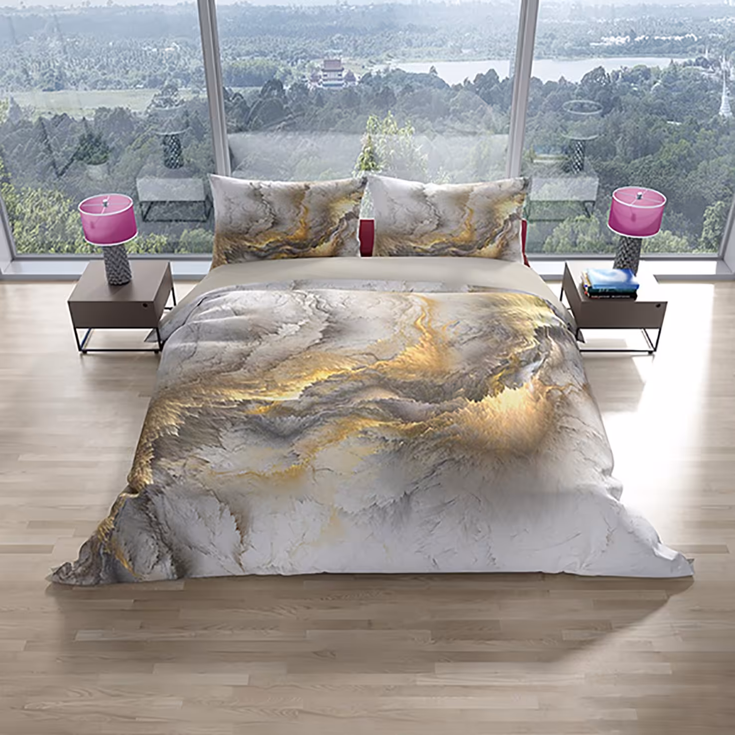 سرویس خواب کد A163 یکنفره 4 تیکه میکرو(چاپ دیجیتال)