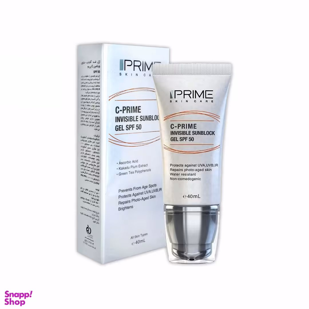 ژل ضد آفتاب SPF 50 پریم مدل C-Prime حجم 40 میلی لیتر
