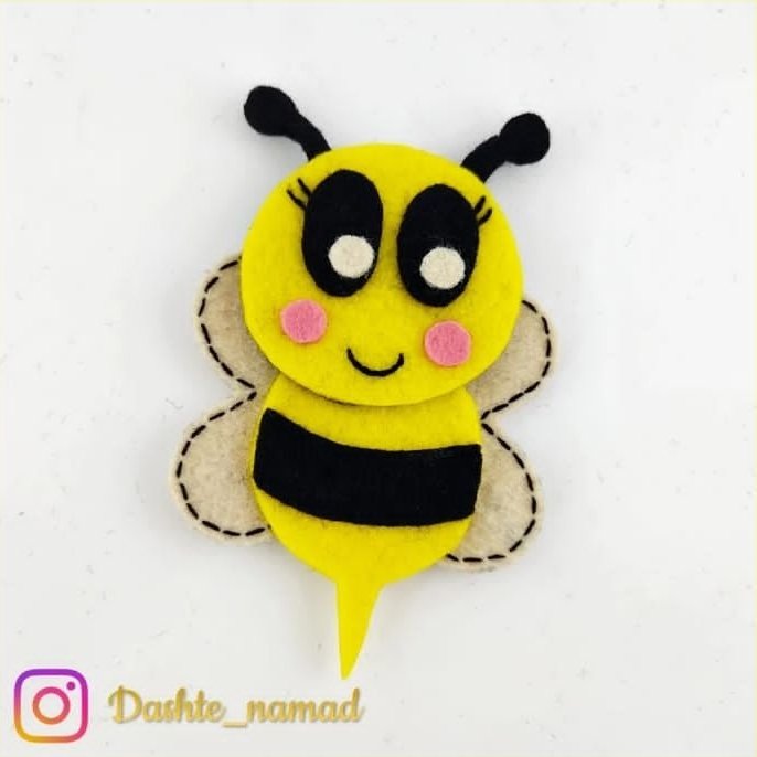 مگنت زنبور  نمدی (مناسب برای یخچال، کابینت و) 