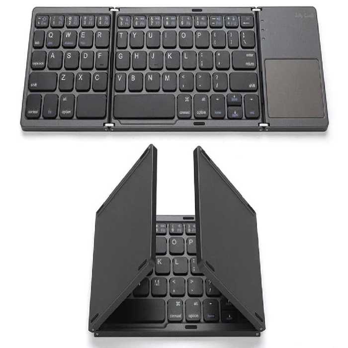 کیبورد بلوتوث تاشو با تاچ پد Foldable Bluetooth Keyboard With Touch Pad B033