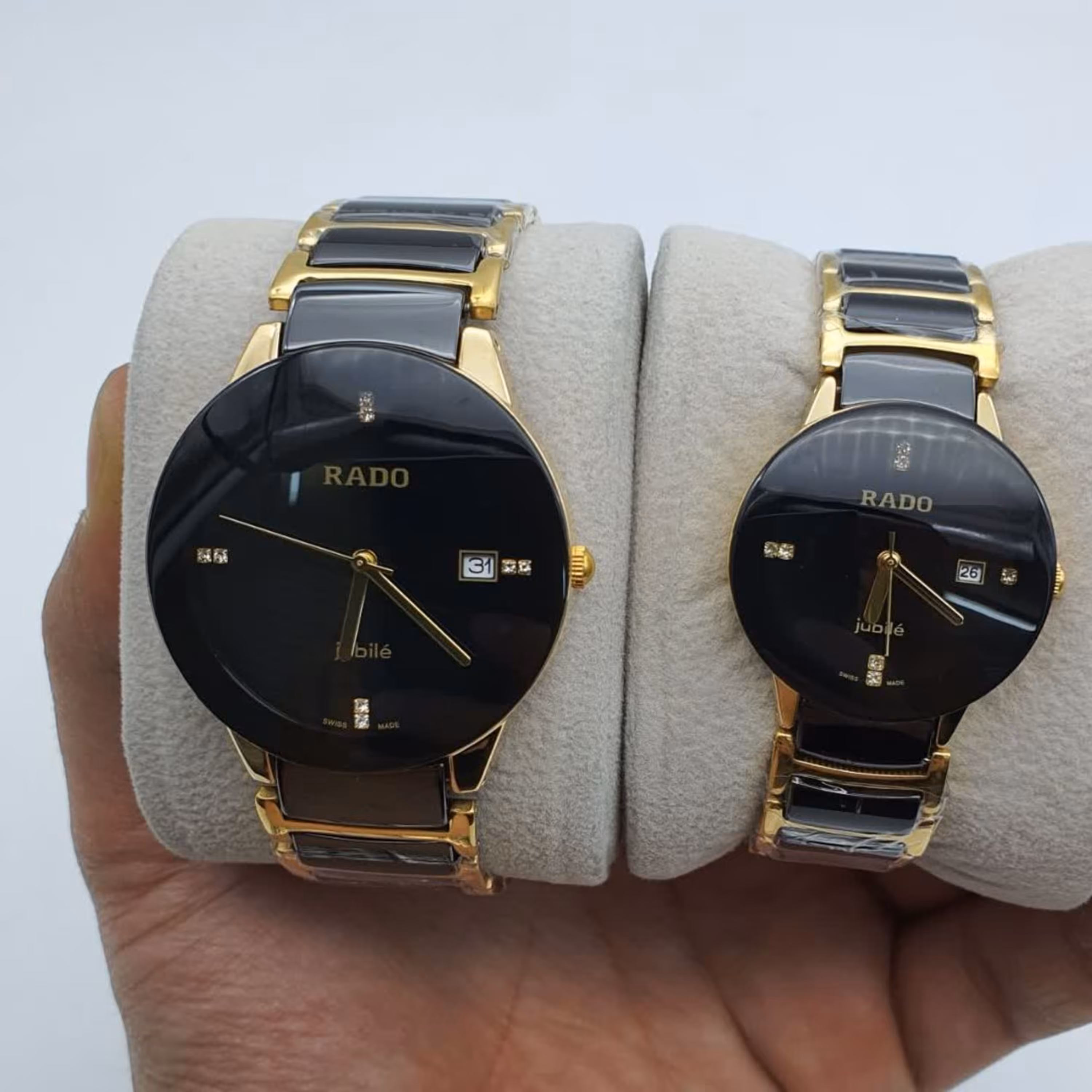 ساعتمچی ست مردانه و زنانه رادو مشکی رنگ RADO 