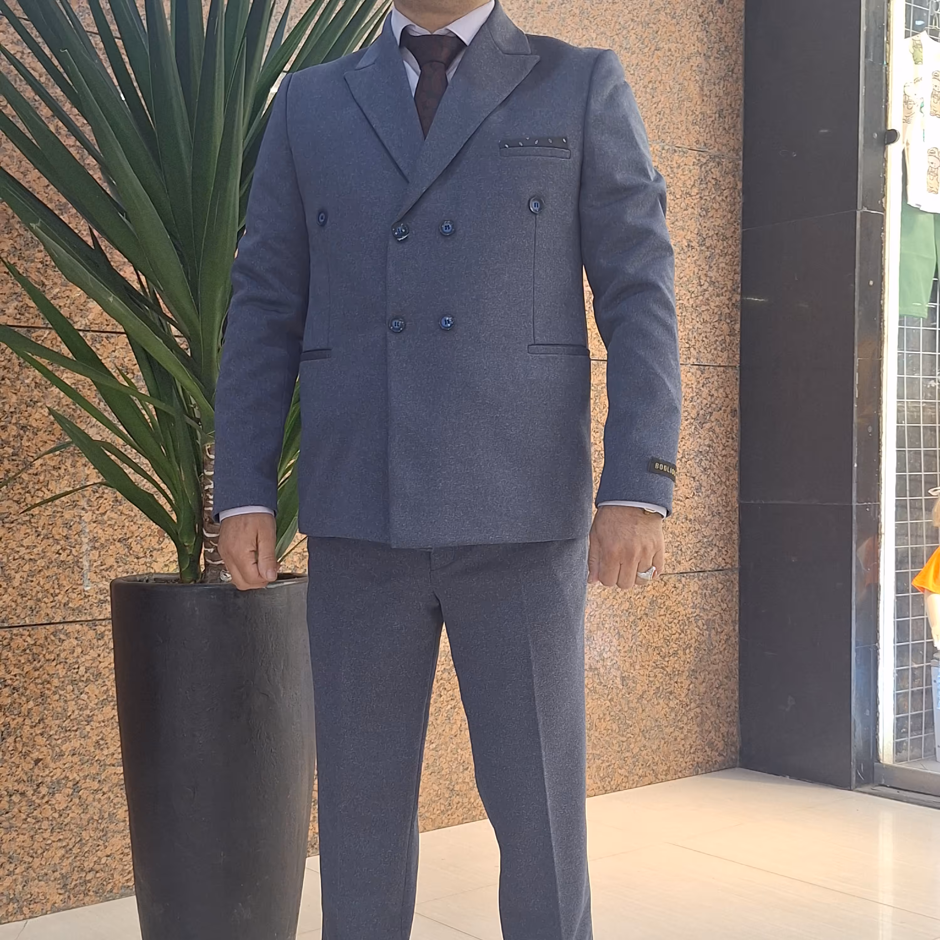 کت شلوار دبل برست 6دکمه 