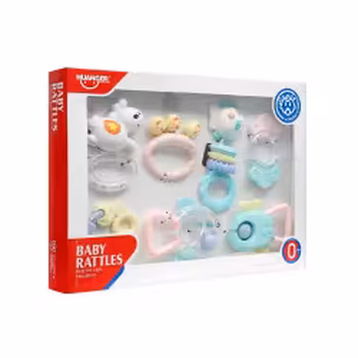 ست جغجغه دندانگیر 7 عددی صورتی