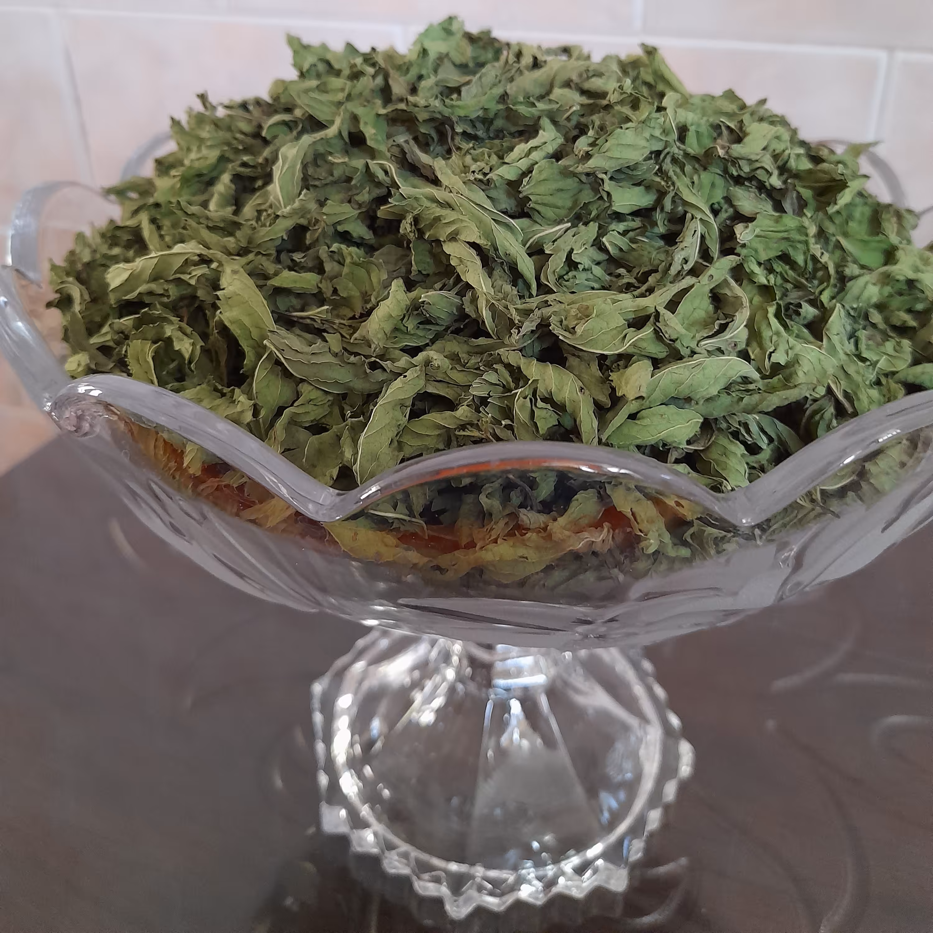 برگ نعناع خشک خانگی تمیز وتازه، کاملا شسته شده وبهداشتی