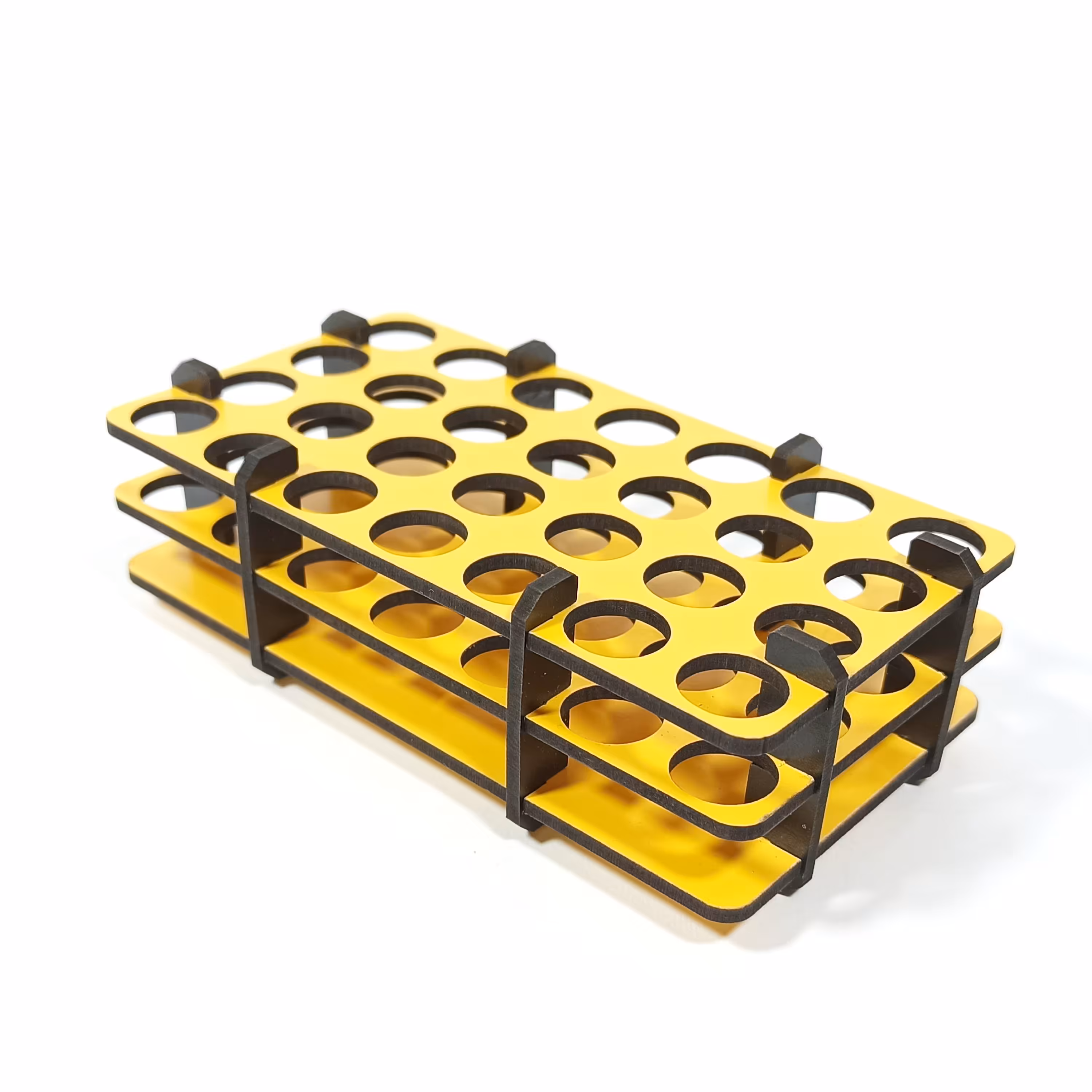 استند عطر 28 تایی دولایه چوبی مناسب برای عطر های خودکاری با قطر زیر 1.4