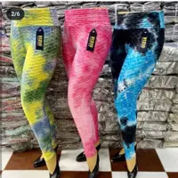 شلوار انتی سلولیت مارکدار  آبرنگی مرغکدار