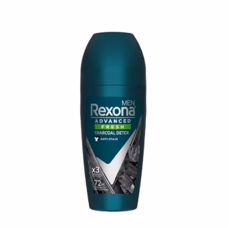 رول دئودورانت مردانه مدل Fresh Charcoal Detox رکسونا 45 میل