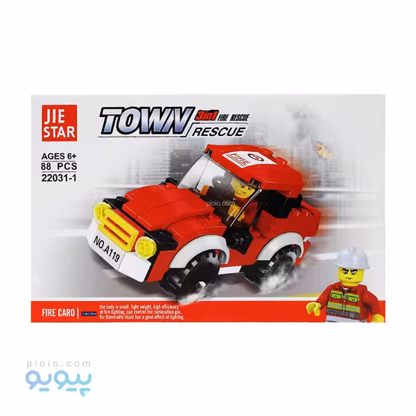 لگو ساختنی ماشین آتشنشانی کد 1-22031