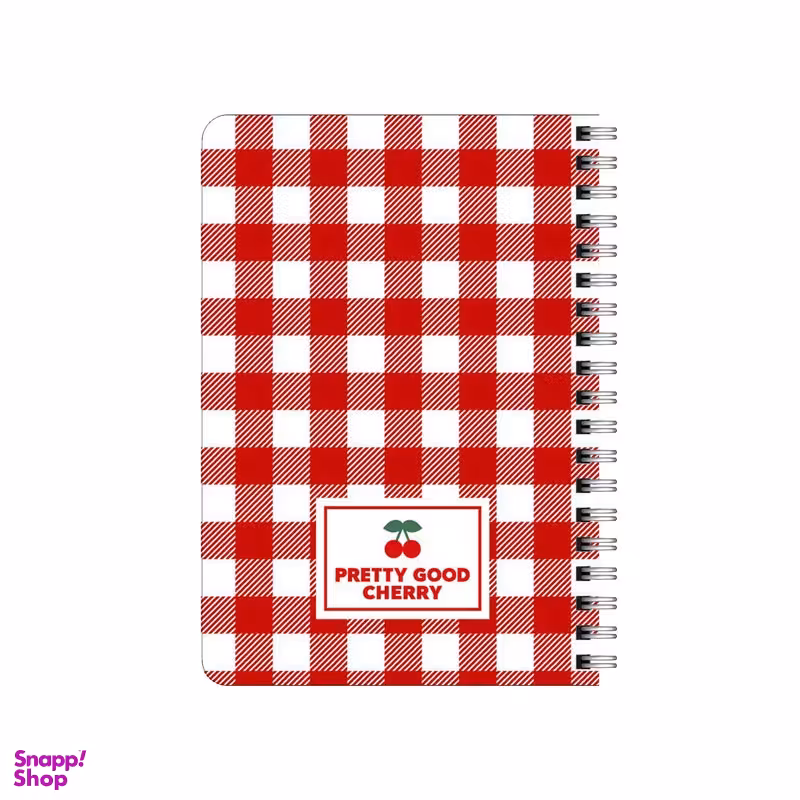 دفترچه یادداشت بامبیلیپ مدل چوبی طرح چهار خونه گیلاسی کد 9702969