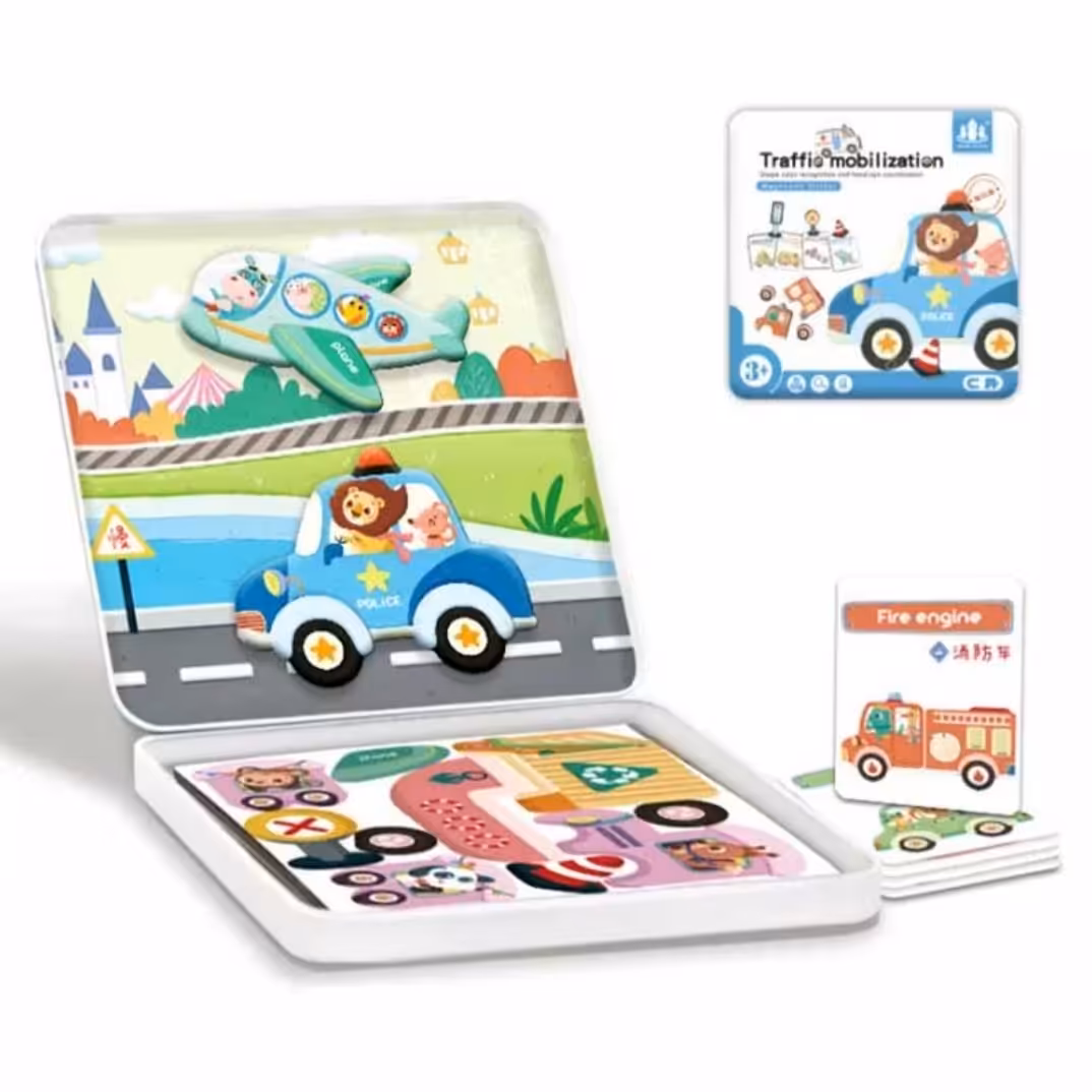 پازل مگنتی طرح ترافیک و وسایل نقلیه

