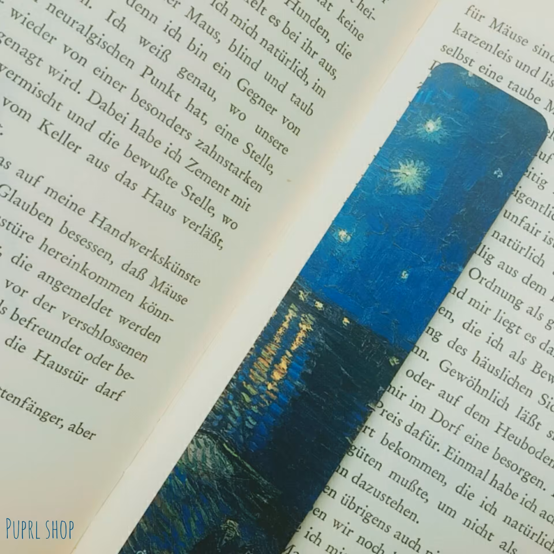 نشانگر کتاب چوبی طرح ونگوگ