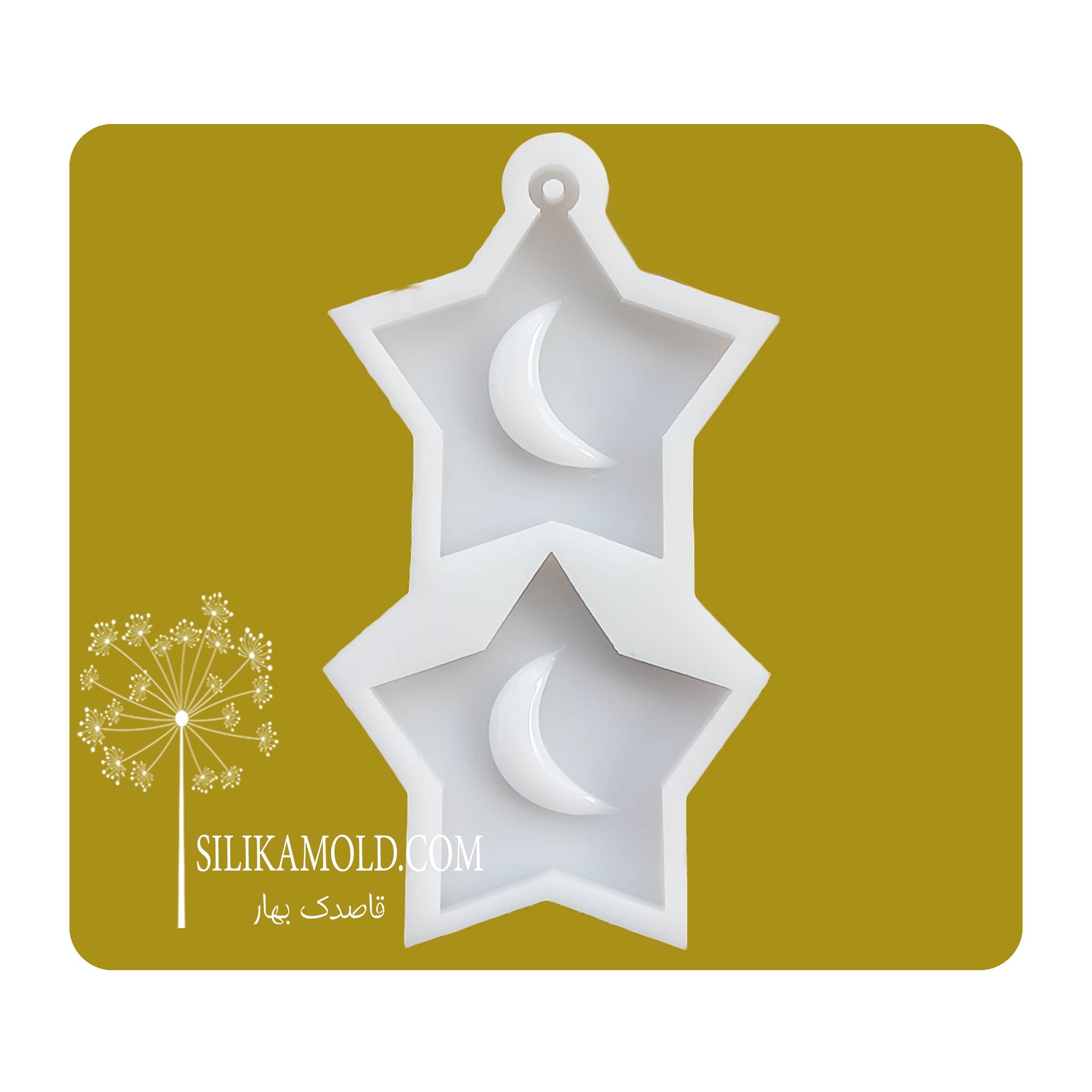 قالب سیلیکونی رزین مدل ستاره آکواریومی طرح ماه کد STR-M