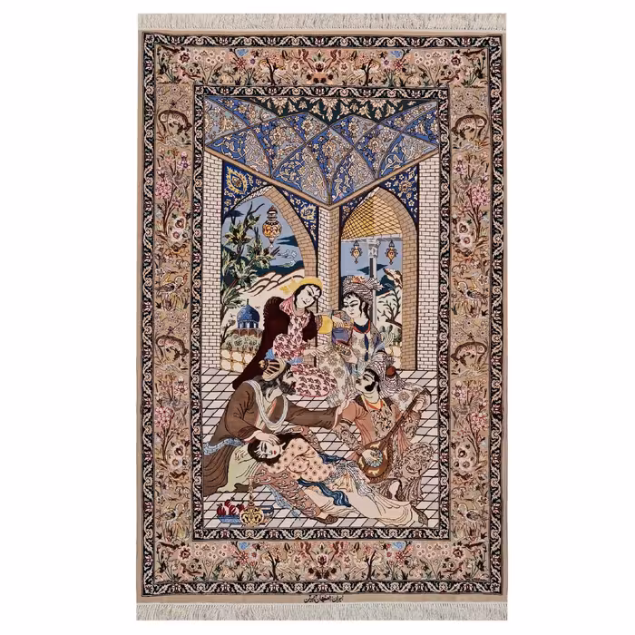 فرش دستبافت یک و نیم متری اصفهان