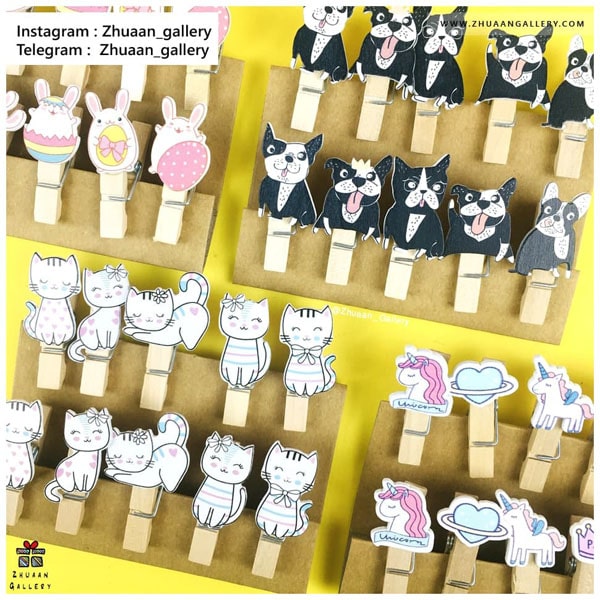گیره چوبی WOODEN CLIP فانتزی
