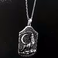 گردنبند گرگ و ماه استیل