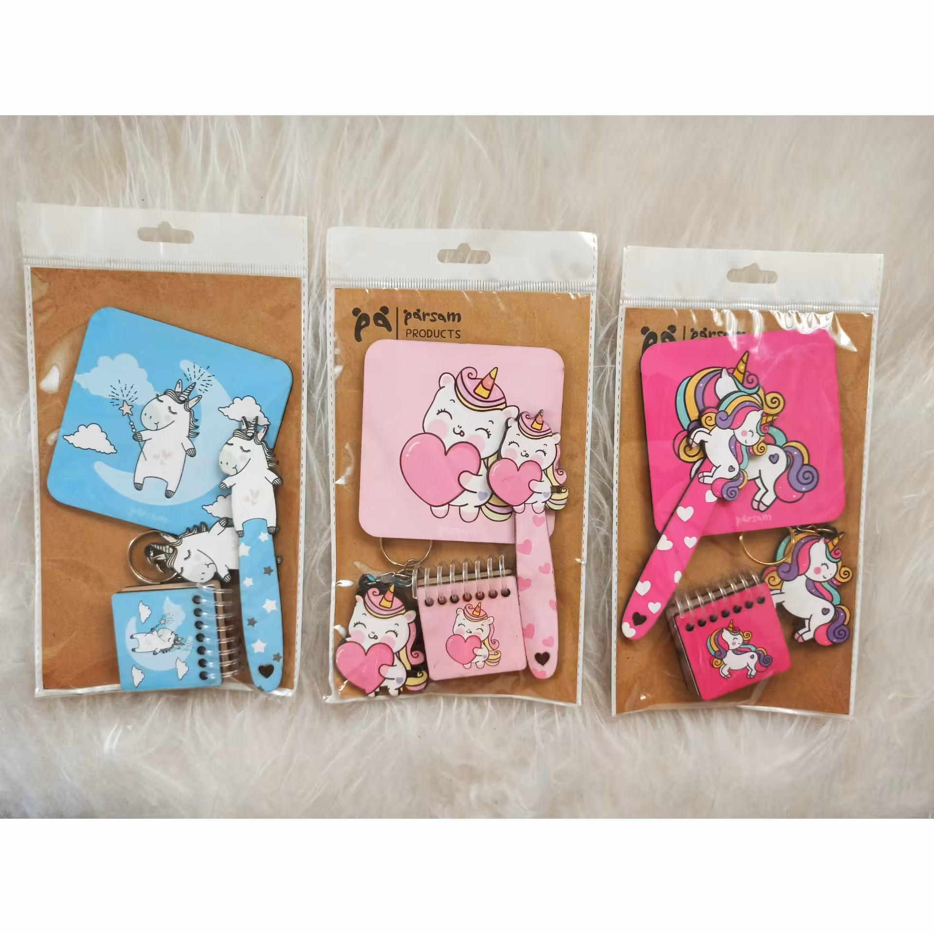 ست چوبی فانتزی، 4 تیکه، طرح های مختلف