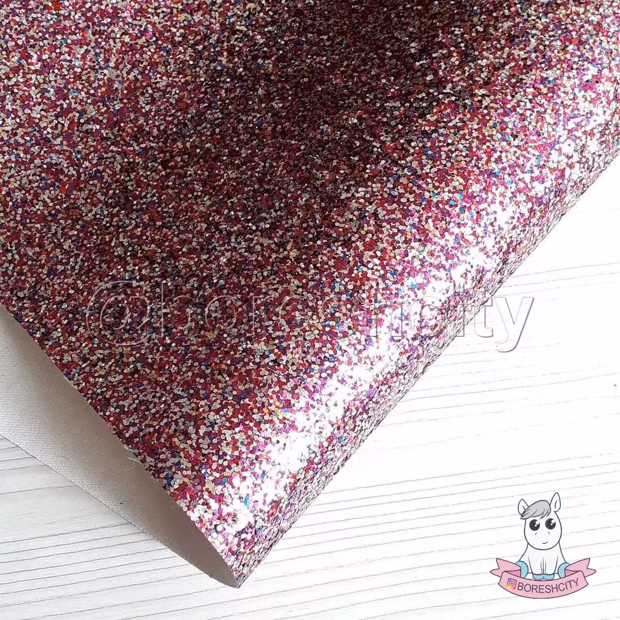 چرم اکلیلی پولک درشت صورتی میکس (20در30 سانت)