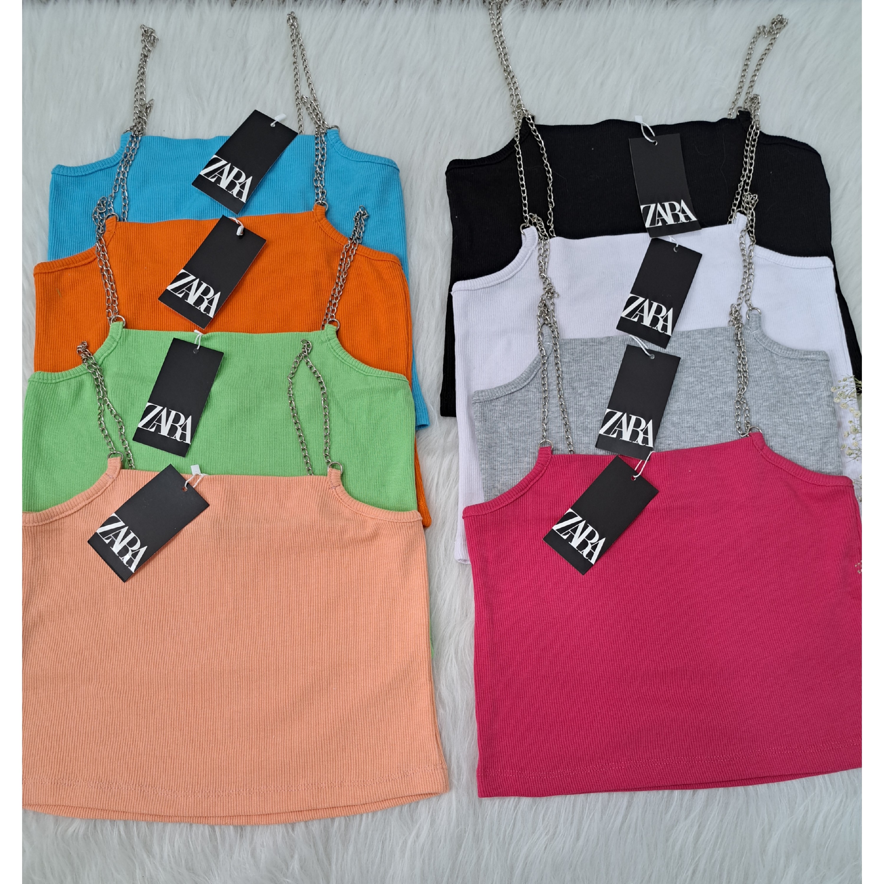 کراپ زنجیری ساده جنس فانریپ پنبه تضمین کیفیت دارای رنگبندی فری سایز 