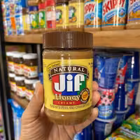 کره بادام زمینی جیف عسلی کرمی 454 گرمی اورجینال 