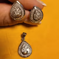 نیم ست جواهر نقره  