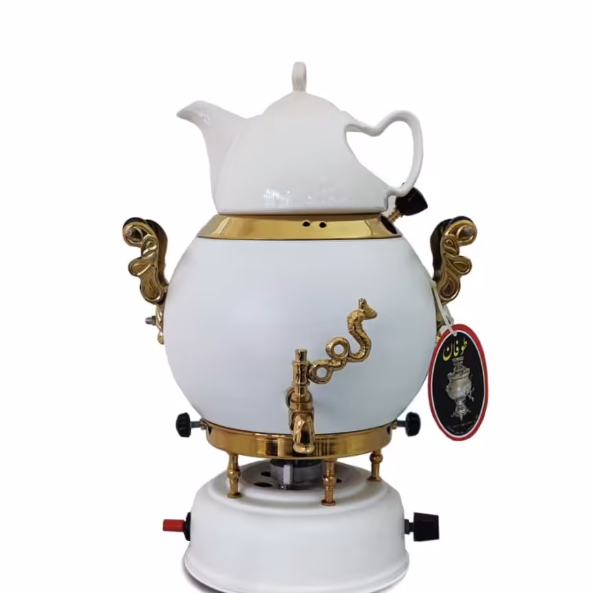 سماور طوفان توپی  دست طلا