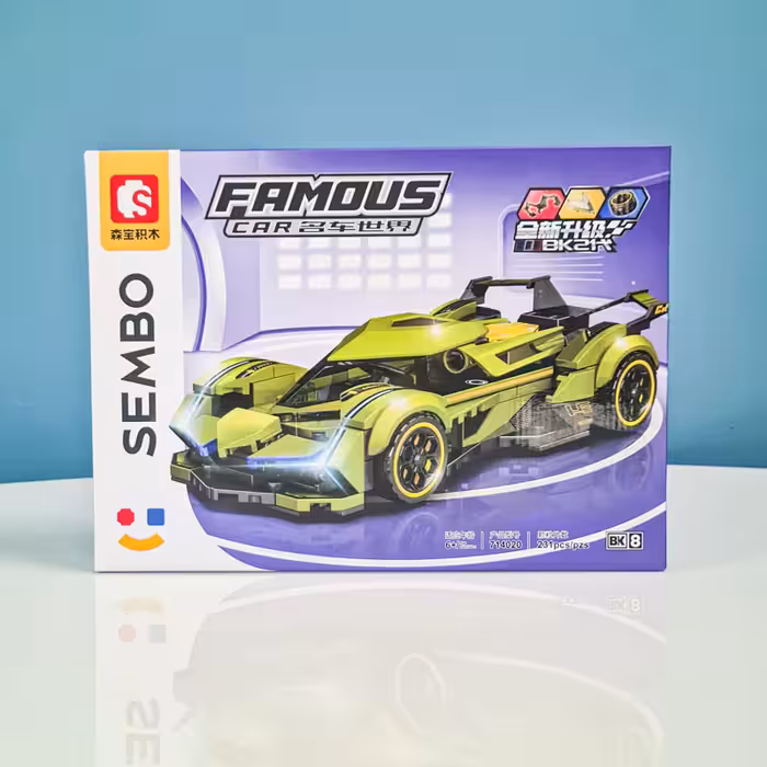 لگو ماشین مسابقه 231 تکه رنگ سبز کد 714020