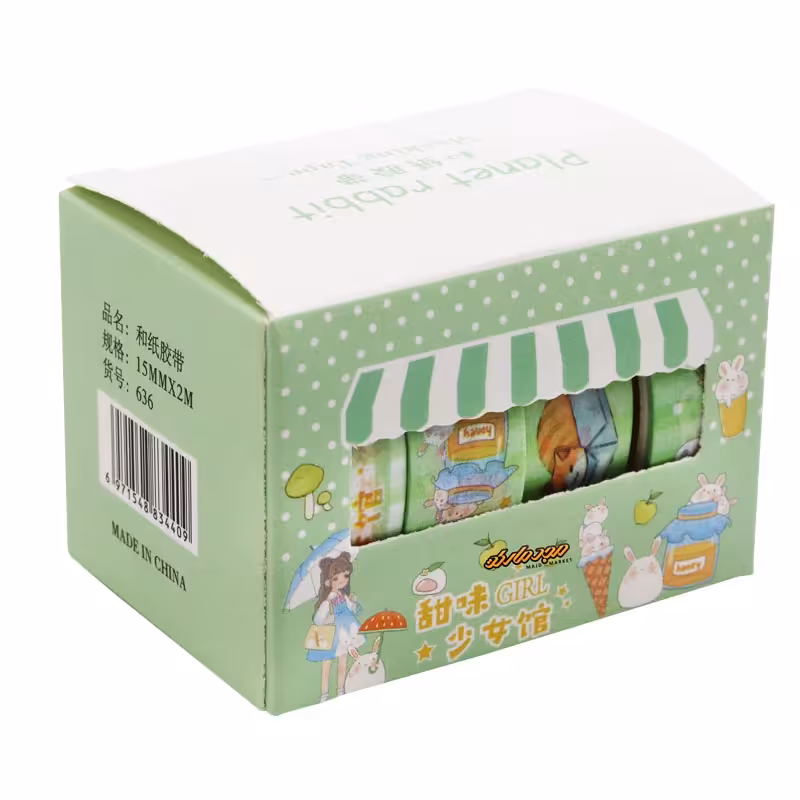 چسب نواری طرح دار سبز 636