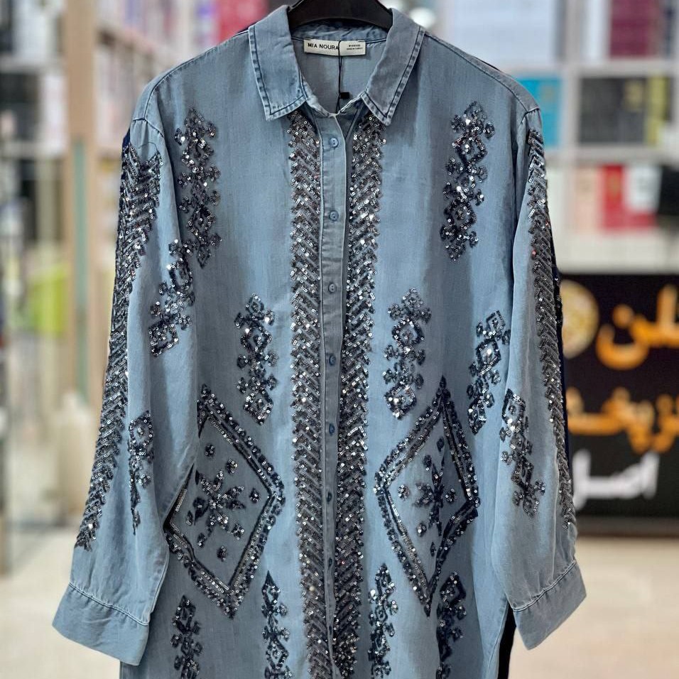 شومیز مانتوی محصول ترکیه کار شده بدون خراب شدن سایز 36 تا50
