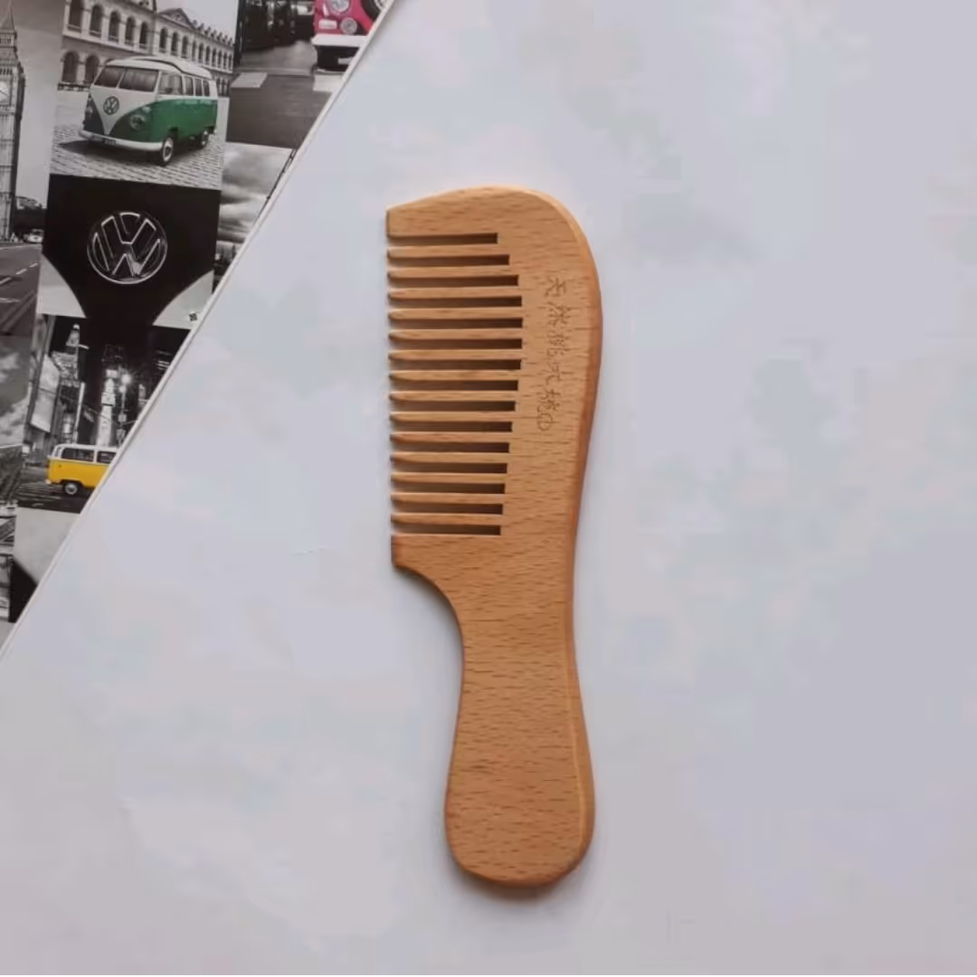 شانه دسته دار اصل چوبی کیفیت عالی جنس بامبو  کاهش ریزش مو