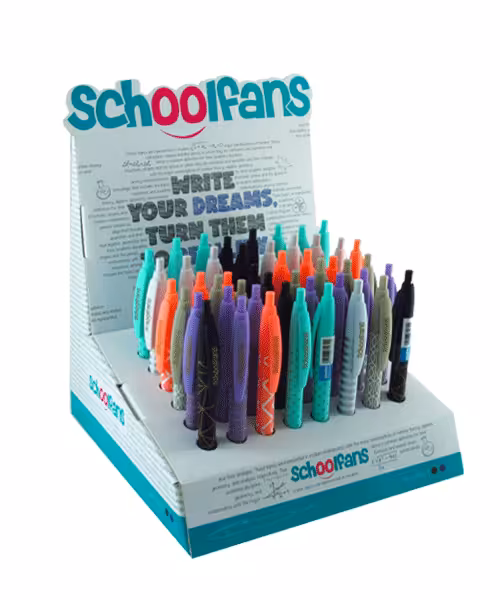 خودکار فشاری اسکول فنس طرح دار رگلام (48عددی)