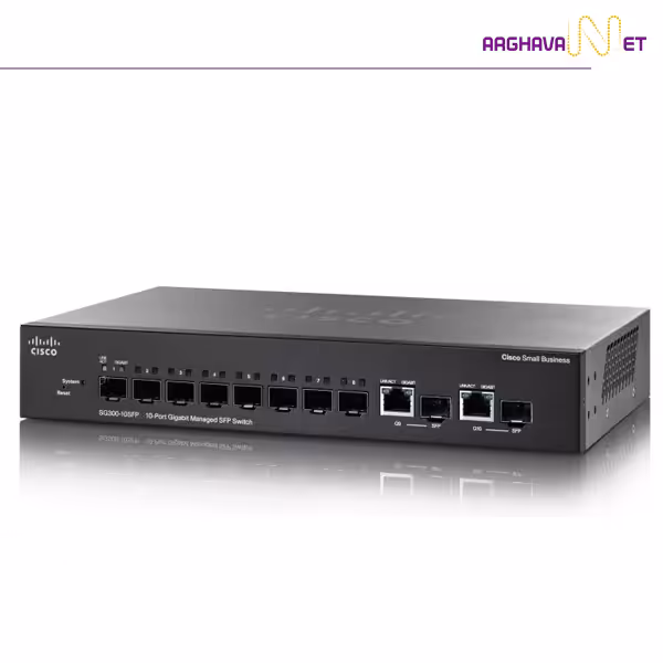 سوئیچ 10 پورت سیسکو مدل SG350-10SFP | شبکه ارغوان 021-41902