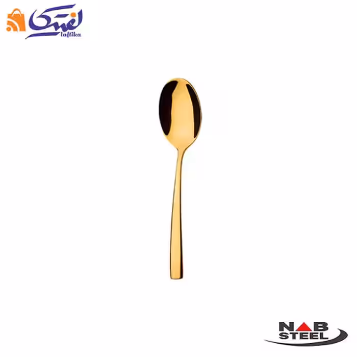قاشق چای خوری ناب استیل مدل فلورانس طلایی PVD