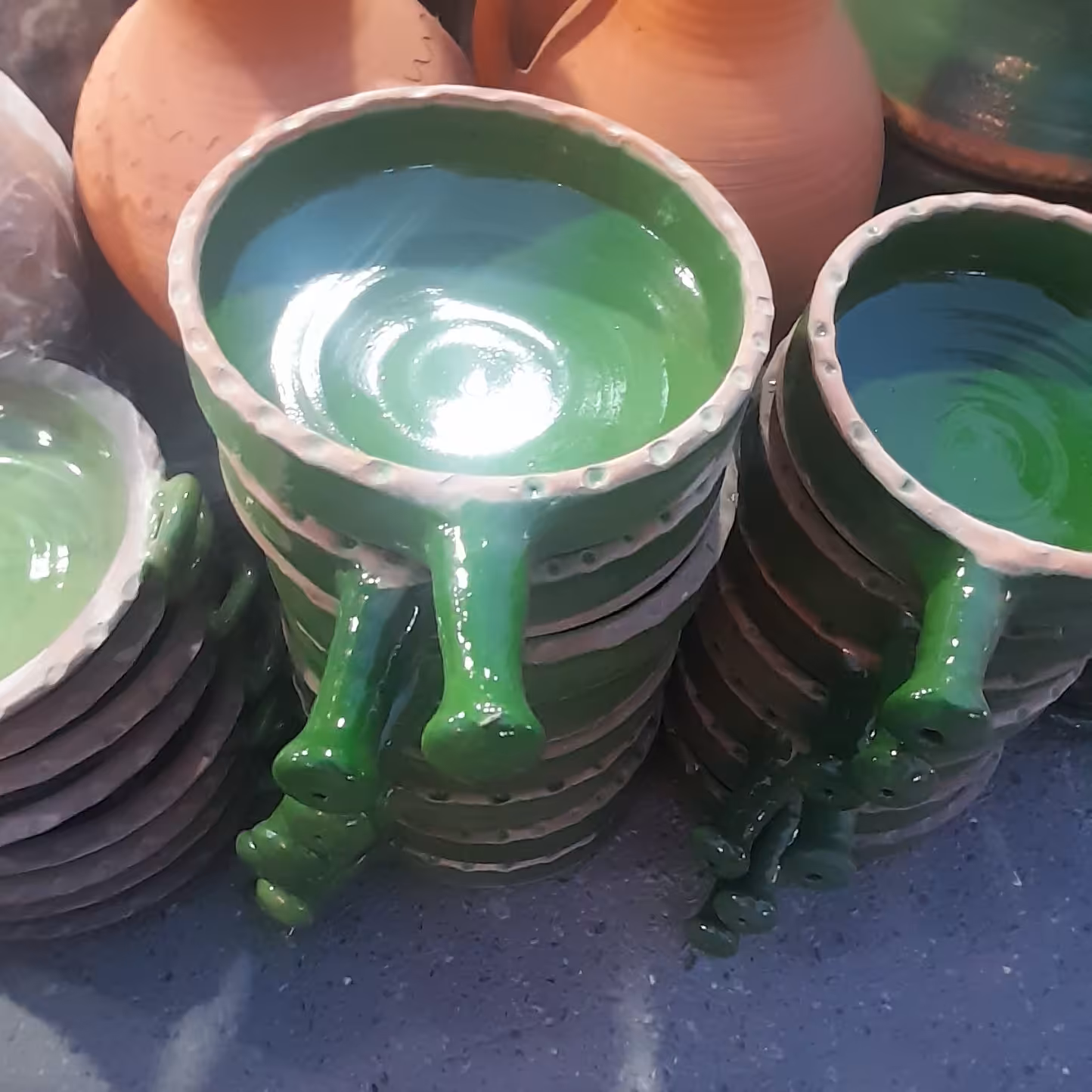 ماهی تابه سفالی  تک دسته(پسکرایه)