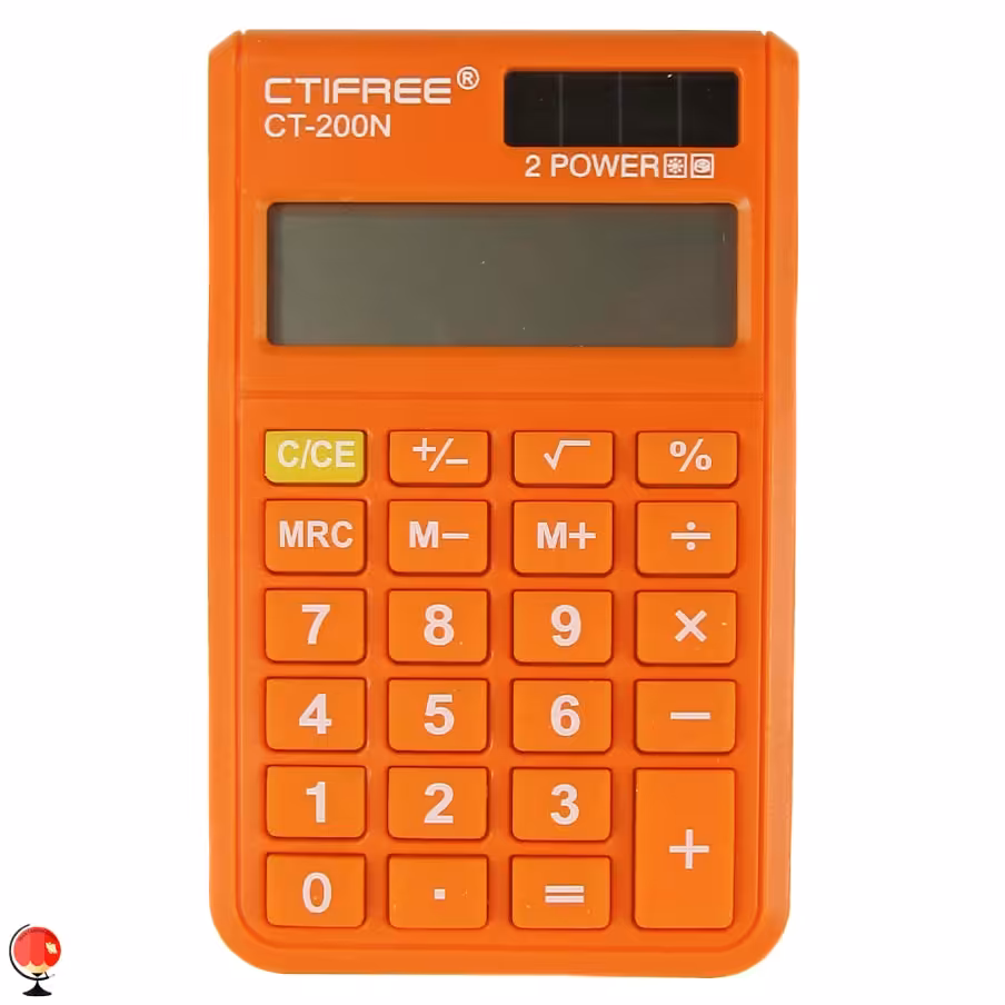 ماشین حساب رنگی مدل Ctifree‎ CT-200N نارنجی