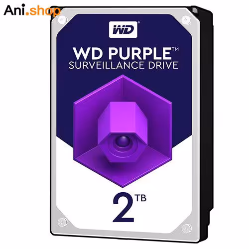 هارددیسک اینترنال وسترن دیجیتال بنفش ظرفیت 2 ترابایت نارین (مناسب دوربین) کد 393