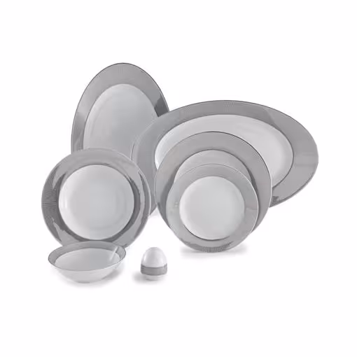 سرویس غذاخوری پالادیوم چینی زرین ایتالیا اف 6 نفره 28 پارچه