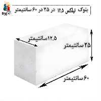 بلوک هبلکس - بلوک AAC اتوکلاو شده برند تبلکس برند سایز 12.5در 25 در 60سانتیمتر