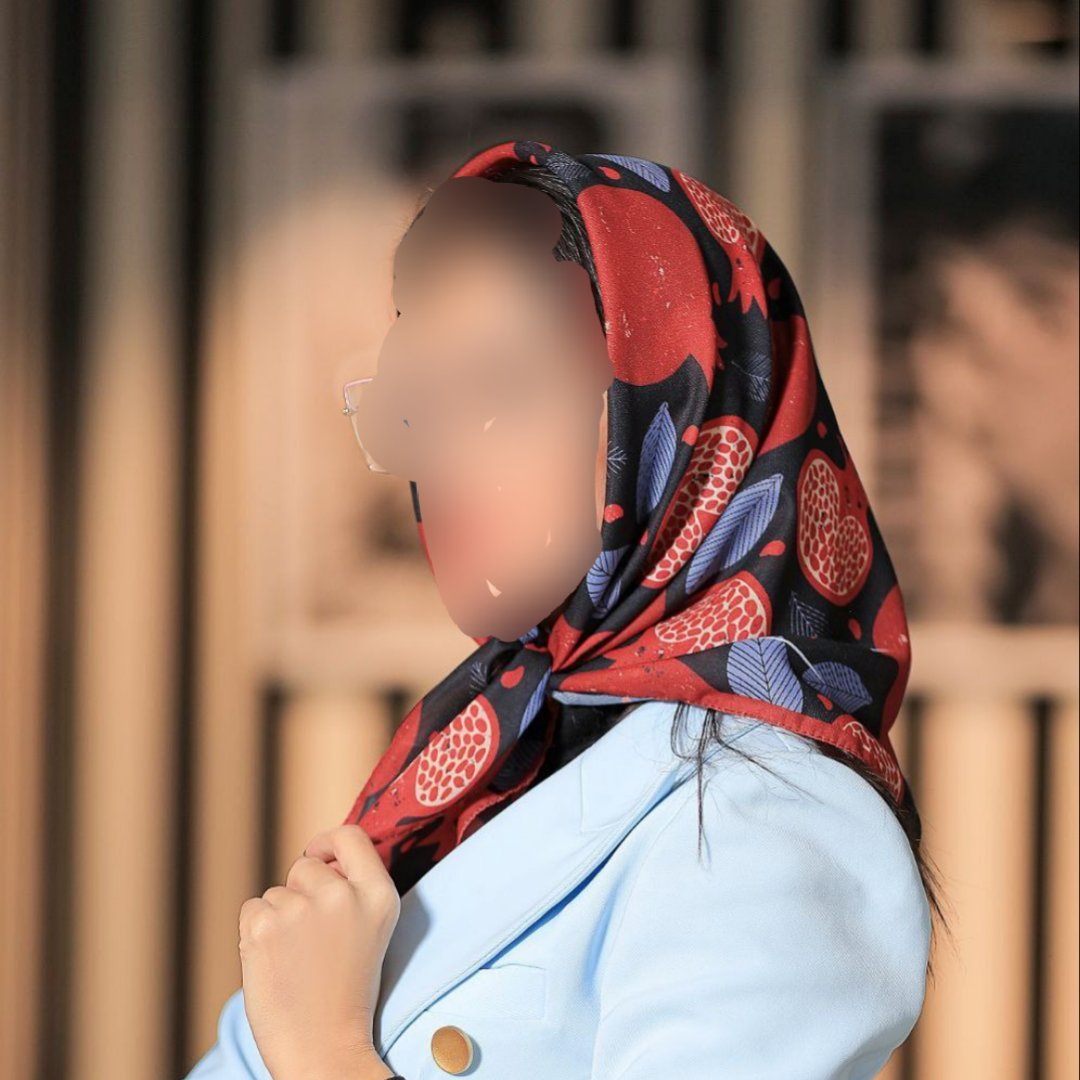 مینی اسکارف انار و برگ انار