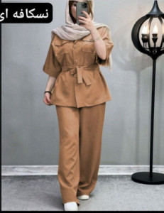 مانتو شلوار زنانه کرپ مازراتی