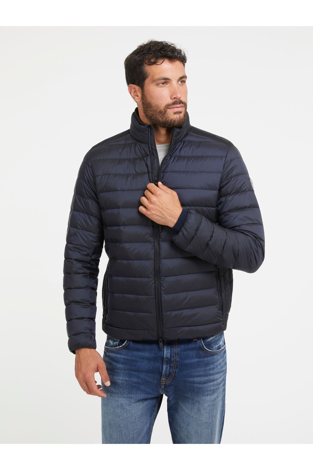 کاپشن آبی مردانه Montm1rl47wdq50 اورجینال Guess