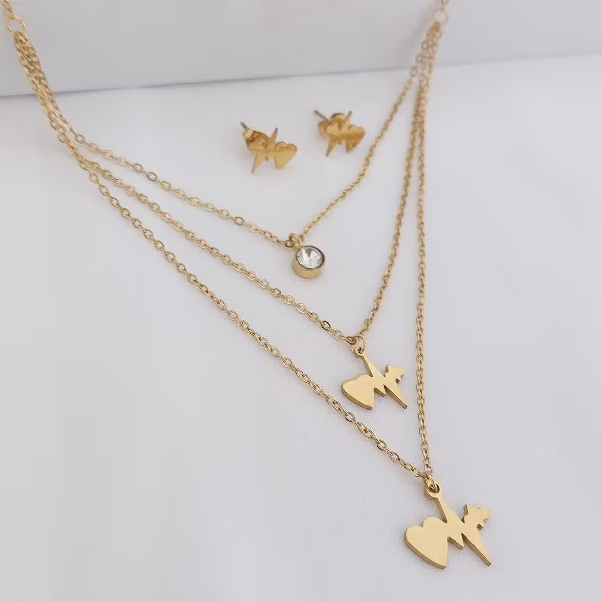 زیورآلات استیل،نیمست سه لاین