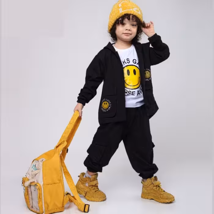 سه تیکه اسپورت کتان، کیفیت عالی،  در رنگبندی متنوع و جذاب،  مناسب 4 تا 11 سال ، نرم و لطیف 