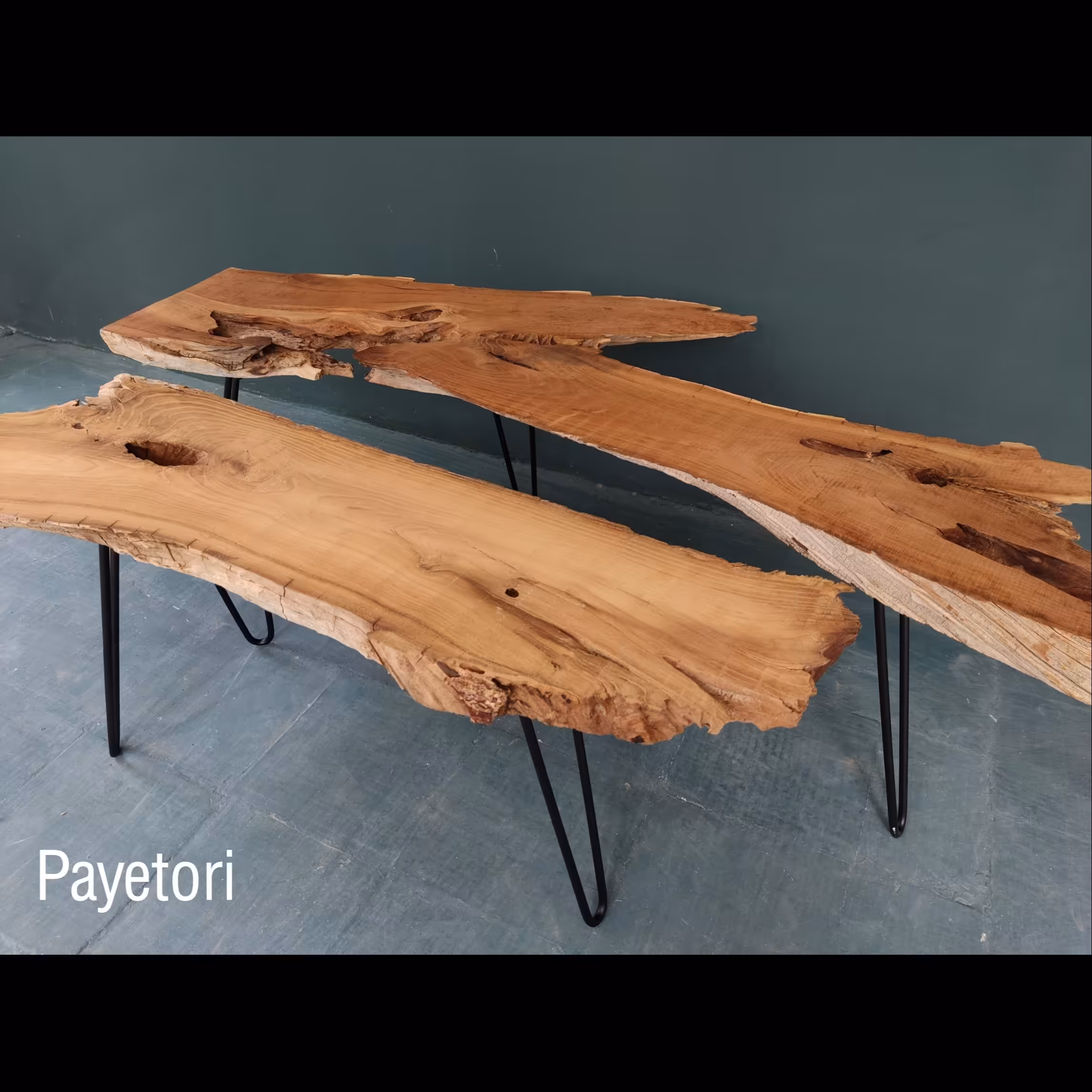 میز جلو مبلی دفورمه با چوب طبیعی 